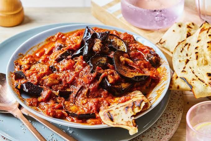Eggplant with vinegar&garlic - مسقعة بالخل والثوم